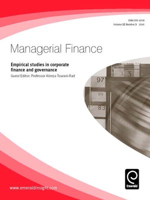 cover image of Managerial Finance, Volume 32, Issue 3